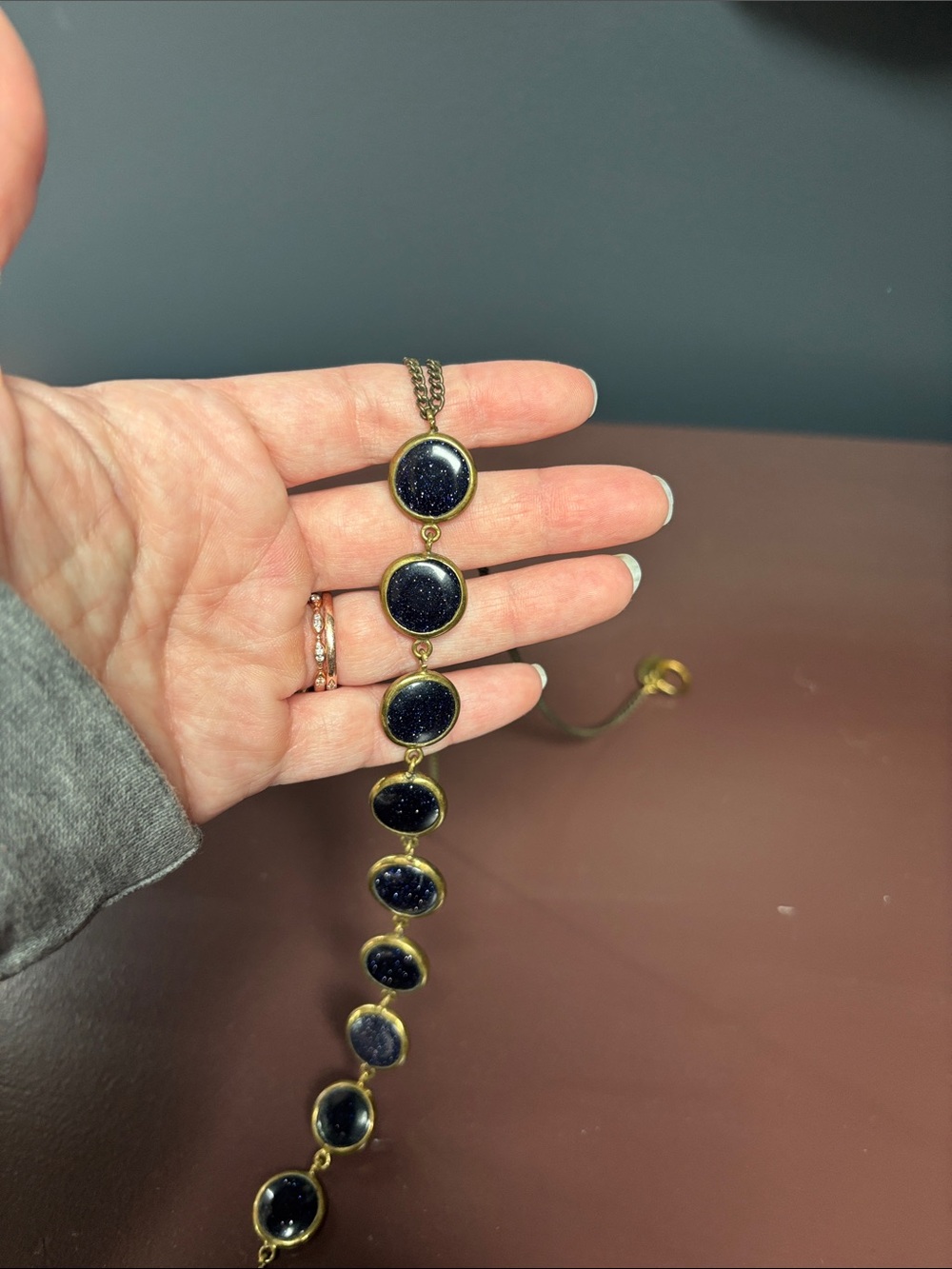 Anthropologie Lena Bernard Gemline lariat necklace